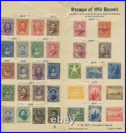 HAWAII, Collection of several Hawaiian stamps from 1864-1899 all Mint Hinged OG