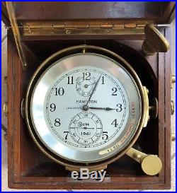 Hamilton Old Marine Chronometer load manual all original number 694