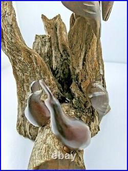 Hand Crafted Ironwood Quail Sculpture