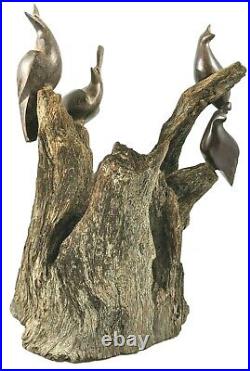 Hand Crafted Ironwood Quail Sculpture