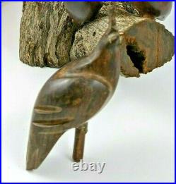 Hand Crafted Ironwood Quail Sculpture