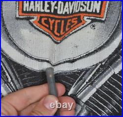 Harley-Davidson Men's XL Thunder Lightning All Over Print Vintage 90s T-Shirt