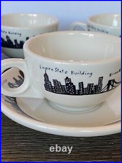 Homer Laughlin Fish Eddy Twin Towers Flat iron New York City NYC Coffee Cups