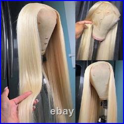 Honey Blonde 613 Lace Frontal Human Hair Wigs Hd Pre Plucked Bone Straight Wig