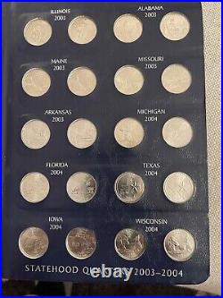 ID 1539. 1999-S to 2008-S 50 State & Terr Qtrs in Album
