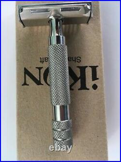 IKON S3S 316l all stainless machined safety razor, boxed. A rare and heavy Beast