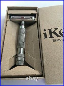 IKON S3S 316l all stainless machined safety razor, boxed. A rare and heavy Beast