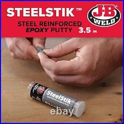 J-B Weld SteelStik Epoxy Putty For All Metal Surfaces Wet Dry Chemical Resistant
