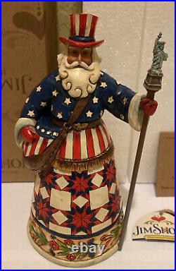 Jim Shore Heartwood American Santa Perfectly Festive in all 50 States 4027704