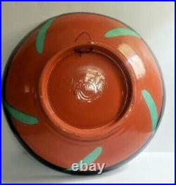 Joyce Moty Northwest Studio Pottery Art Hanging Bowl Earthenware Artist Signed