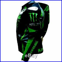 Kawasaki Ninja Monster Motorbike/ Racing Leather Jacket In All Customized Sizes