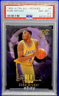 Kobe Bryant 1996-97 Fleer Ultra All Rookie RC #3 Lakers PSA 8.5 POP 9