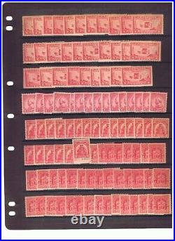 Large lot of US stamps from 1925 to 1930 most mnh but all have a straight edge
