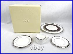 Lenox Federal Platinum Choco 5 Piece Dinner Set White Brown Classic Collection