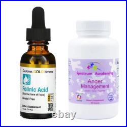 Leucovorin Folinic Acid California Nutrition Gold Spectrum Awakening Calm bundle