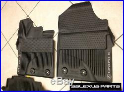 Lexus LX570 (2016-2018) Genuine OEM ALL WEATHER FLOOR LINER MATS 4pc (Black)