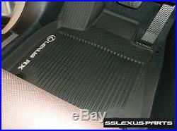 Lexus RX350 RX450H (2016-2019) OEM ALL WEATHER FLOOR LINER MATS 3pc (Black)
