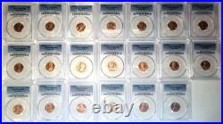 Lincoln Memorial Cents 20-Coin Set PCGS Certified All 1970-S
