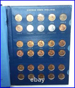 Lincoln cent Album 1941-1958, All BU, all Lustrous