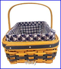 Longaberger 2000-2001 Collector's Club JW Miniature Gathering Basket Combo New
