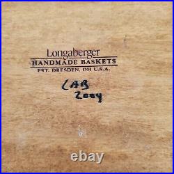Longaberger Basket 4 Piece Canister Set, Wooden Lids, Inserts(3) Rattan Boho