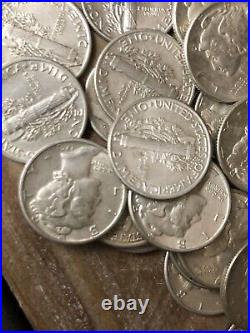 Lot of 100 Mercury Silver Dimes All BU Coins Split Bands High Grade Set Of Coins