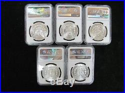 Lot of 20 Morgan Silver Dollars Different Dates and Mint Marks All NGC MS 62