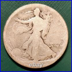 Lot of 5 Key/Semi-Key Walking Lib Halves Lower Grade All Readable