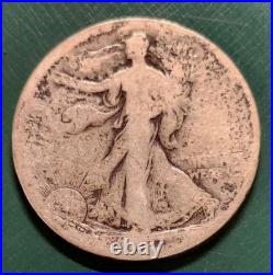 Lot of 5 Key/Semi-Key Walking Lib Halves Lower Grade All Readable