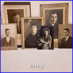 Lot of 6 Antique Vintage Photographs All the Young Dudes Late 1800s Early 1900s