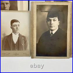 Lot of 6 Antique Vintage Photographs All the Young Dudes Late 1800s Early 1900s