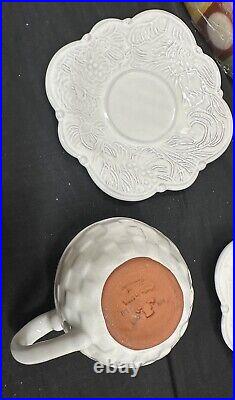 Mackenzie Childs Ceramic Sweet Briar Cup and Saucer -retired