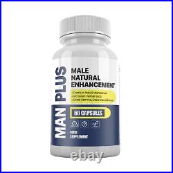 Man Plus Male Natural Enhancement 180 Capsules 3 Bottles