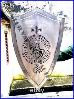 Medieval Knight Shield All Metal Handcrafted Medieval Armour Shield Sca Gift