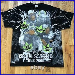Mens Vintage Style Up In Smoke Tour All Over Print Bootleg Rap T Shirt Tee Sz XL