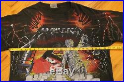 Metallica First Five Albums Vtg 90's XL T Shirt 1991 RARE All Over Print Brockum