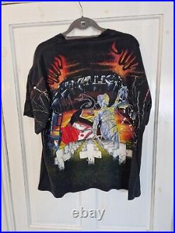 Metallica VINTAGE US 1991 All Over Print Album Covers Graphic Tee Shirt XL