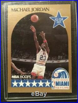 Micael jordan, Chicago bulls, all stars east, nba hoops. Card number 5, 1990