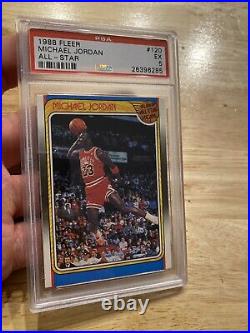 Michael Jordan PSA 5 EX 1988 Fleer All Star ICONIC DUNK INVEST Against INFLATION