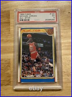 Michael Jordan PSA 5 EX 1988 Fleer All Star ICONIC DUNK INVEST Against INFLATION