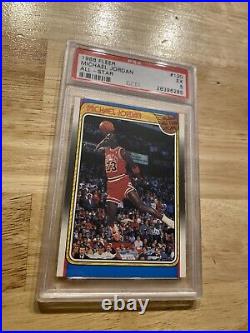 Michael Jordan PSA 5 EX 1988 Fleer All Star ICONIC DUNK INVEST Against INFLATION