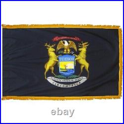 Michigan State Indoor Outdoor Parade Dyed Flag All Larger Sizes