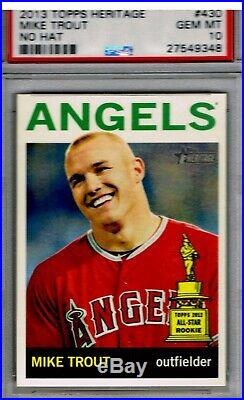 Mike Trout 2013 TOPPS HERITAGE #430A ALL STAR ROOKIE PSA 10 PERFECT RC