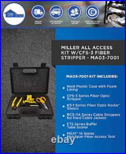 Miller MSAT All Access Mid-Span Fiber 5 x Tool Kit with hard case MA03-7001