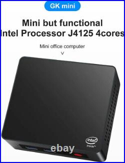 Mini Windows 10 PC Intel J4125 CPU 8GB DDR4 RAM 128GB SSD SATA 4K Dual-HDMI UK