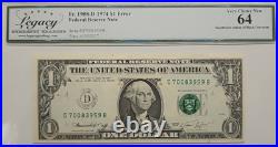 Missing Ink Of All Black Overprint 1974 1$ Legacy64 3959b