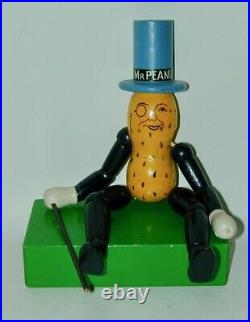 Mister Peanut All Wood Advertising Premium Doll 8 1/2 Jaymar 1930s