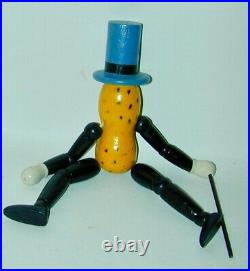 Mister Peanut All Wood Advertising Premium Doll 8 1/2 Jaymar 1930s