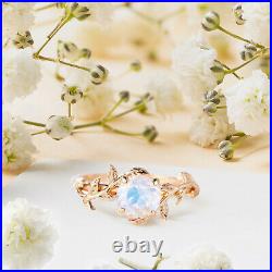 Moonstone Engagement Ring All Sizes Available 14K Rose/YellowithWhite Gold Color