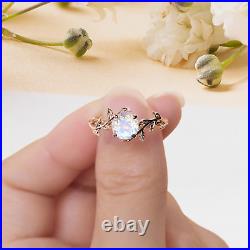 Moonstone Engagement Ring All Sizes Available 14K Rose/YellowithWhite Gold Color